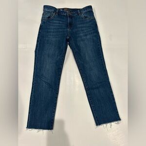 Kut From The Kloth Katy Boyfriend Jeans Crop Women’s 4 Medium Wash Raw Hem
